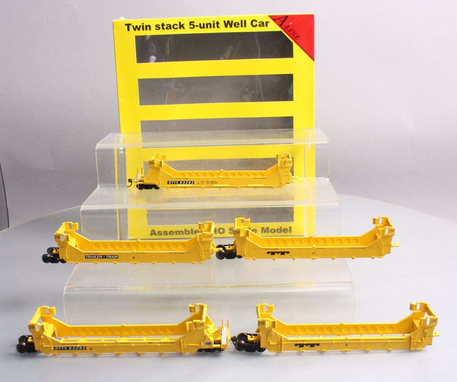 A-Line 47615-04 HO Trailer Train Twin Stack Container Car # 63293 (Box of 5)