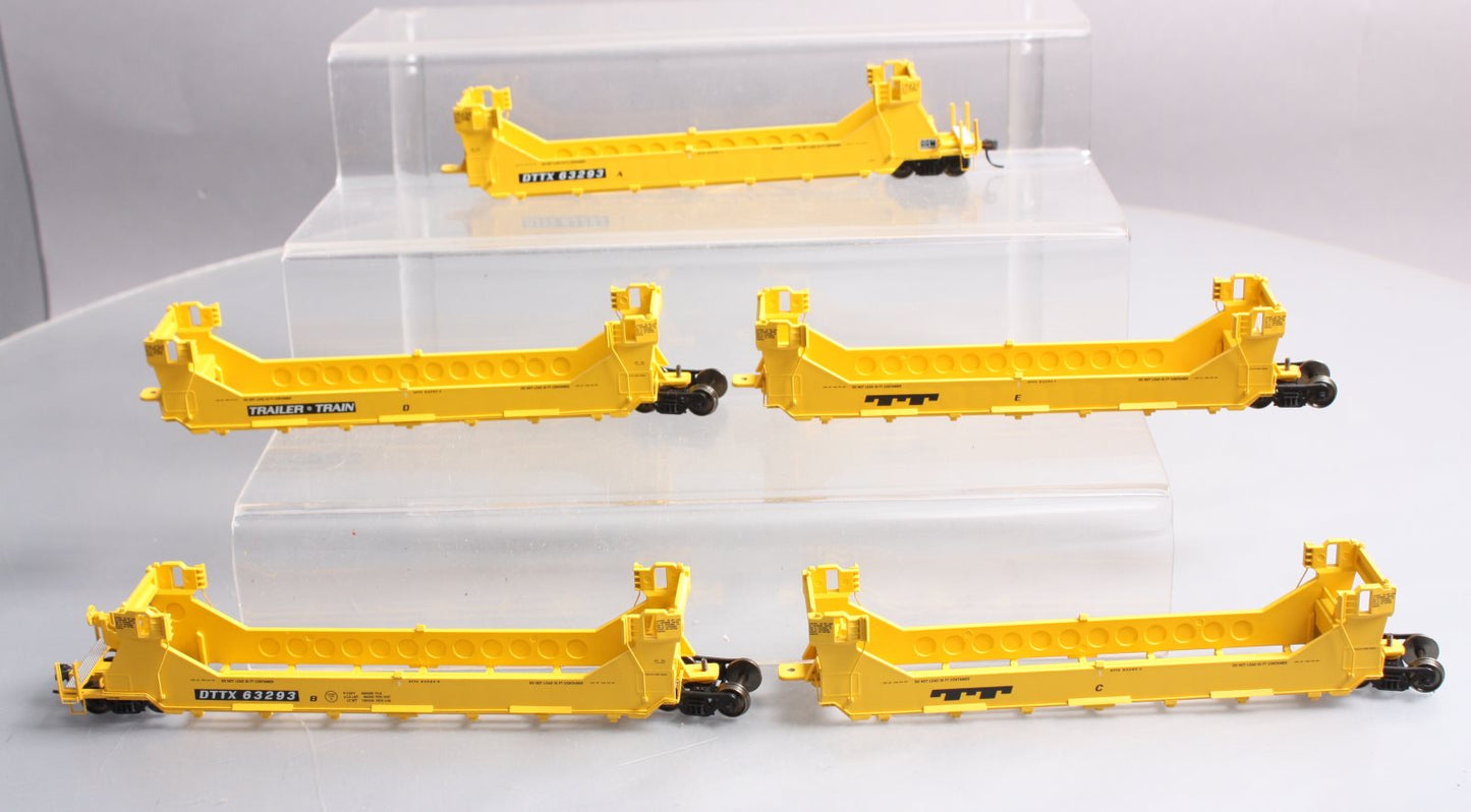 A-Line 47615-04 HO Trailer Train Twin Stack Container Car # 63293 (Box of 5)