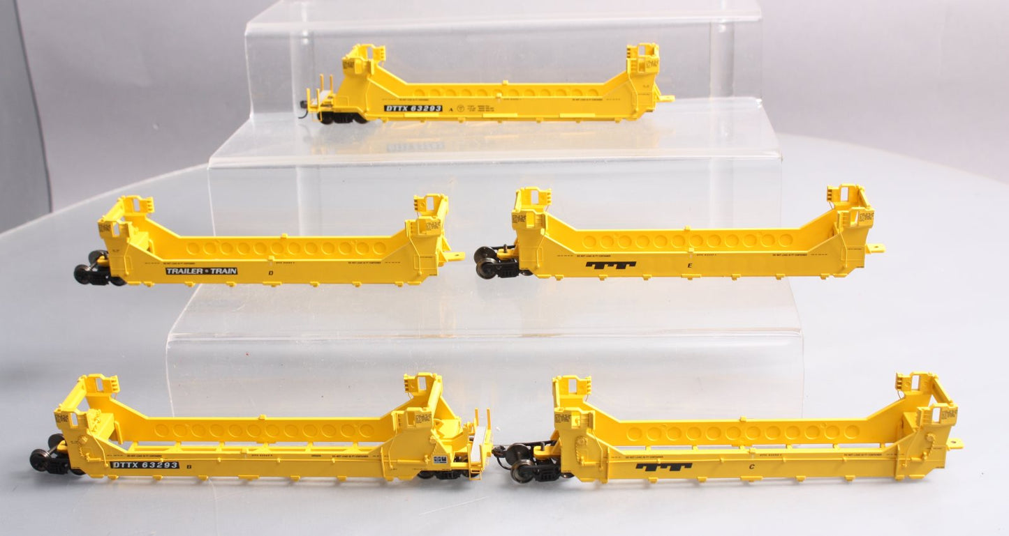 A-Line 47615-04 HO Trailer Train Twin Stack Container Car # 63293 (Box of 5)