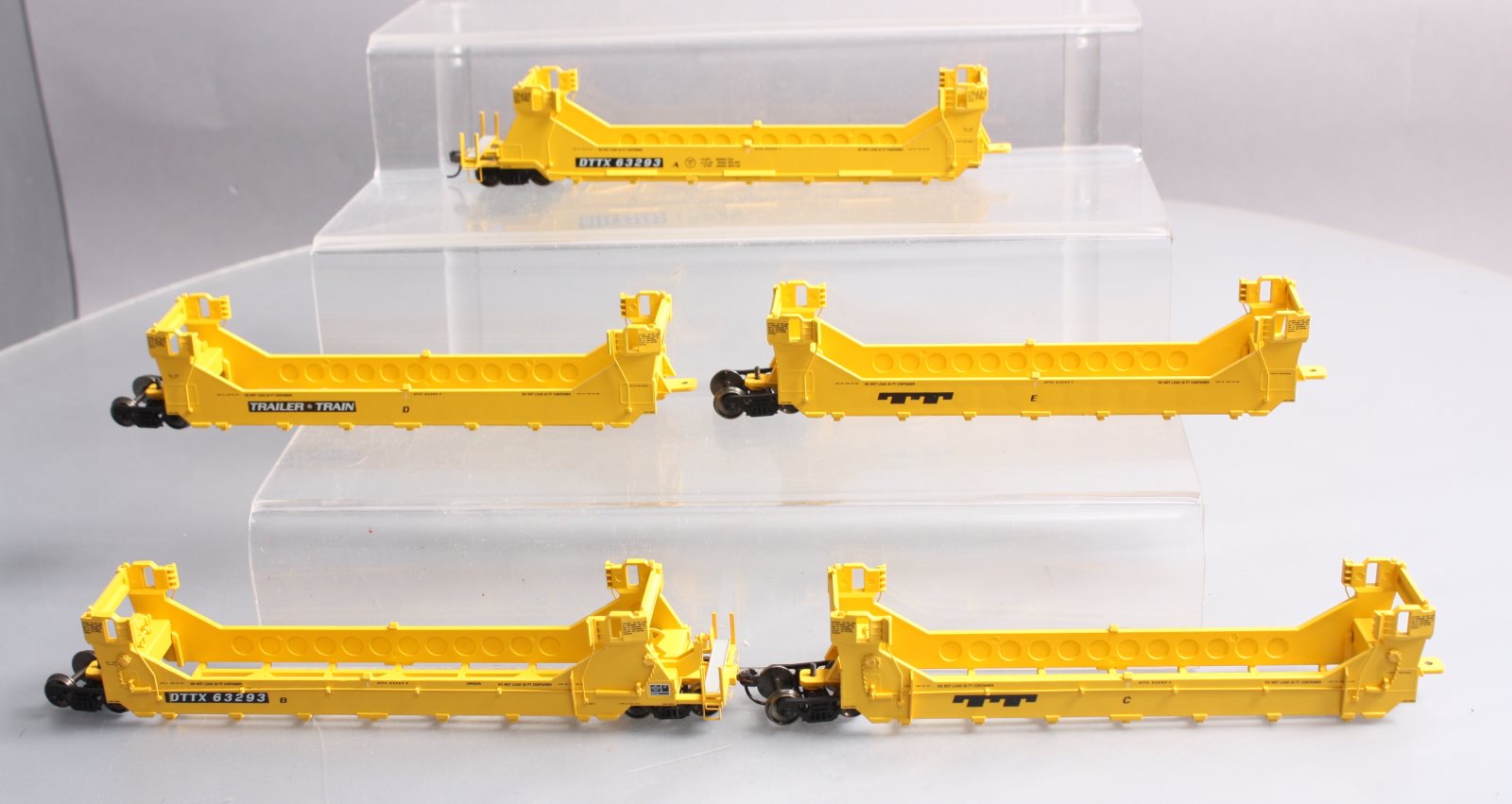 A-Line 47615-04 HO Trailer Train Twin Stack Container Car # 63293 (Box of 5)