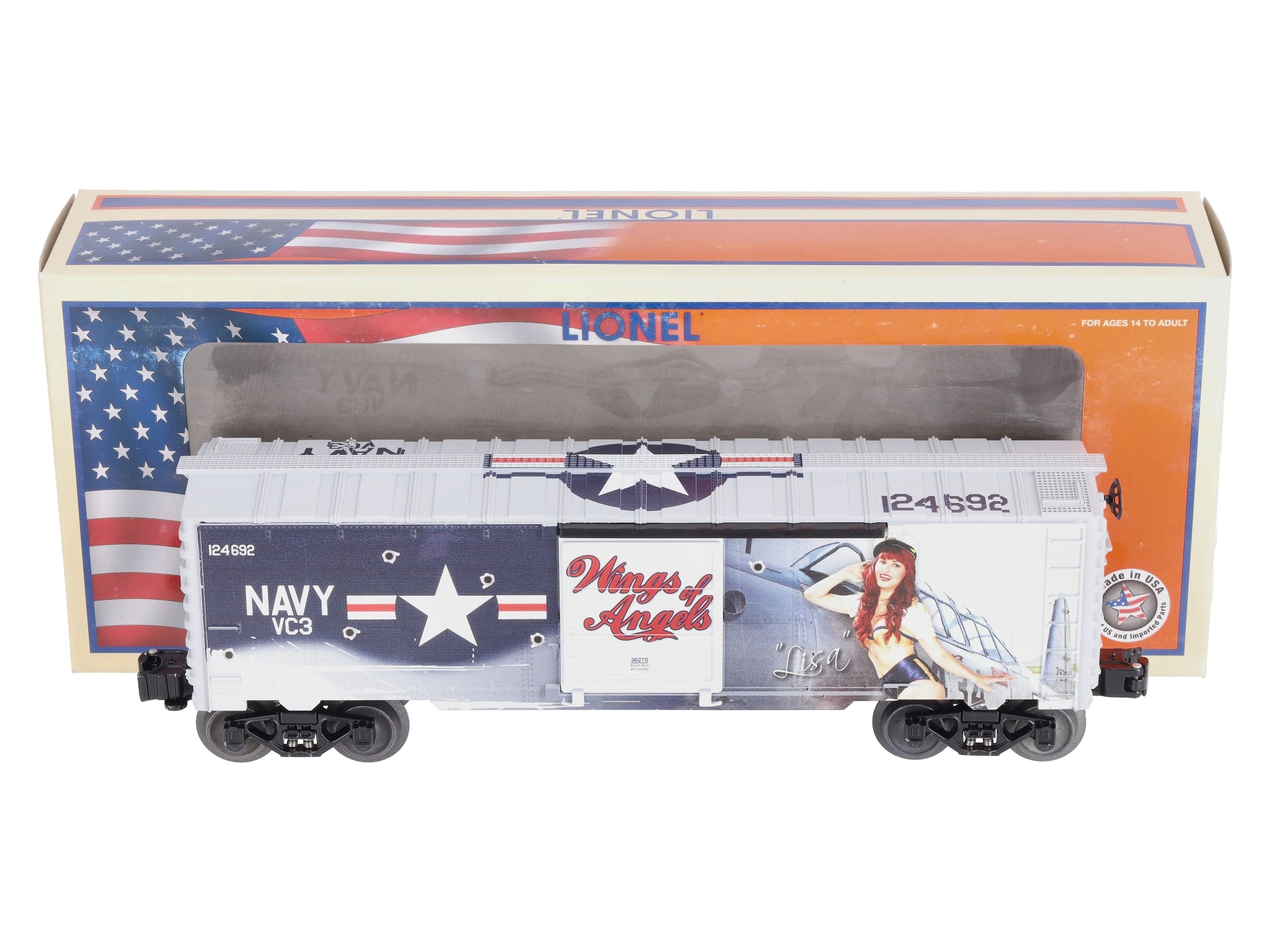 Lionel 1938270 O Gauge Wings of Angels Lisa Marie Boxcar