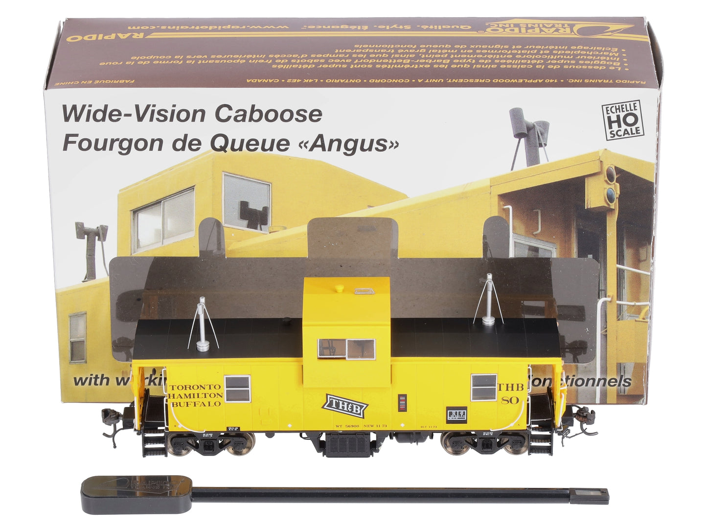 Rapido Trains 110074 HO Toronto, Hamilton & Buffalo Wide-Vision Caboose #80