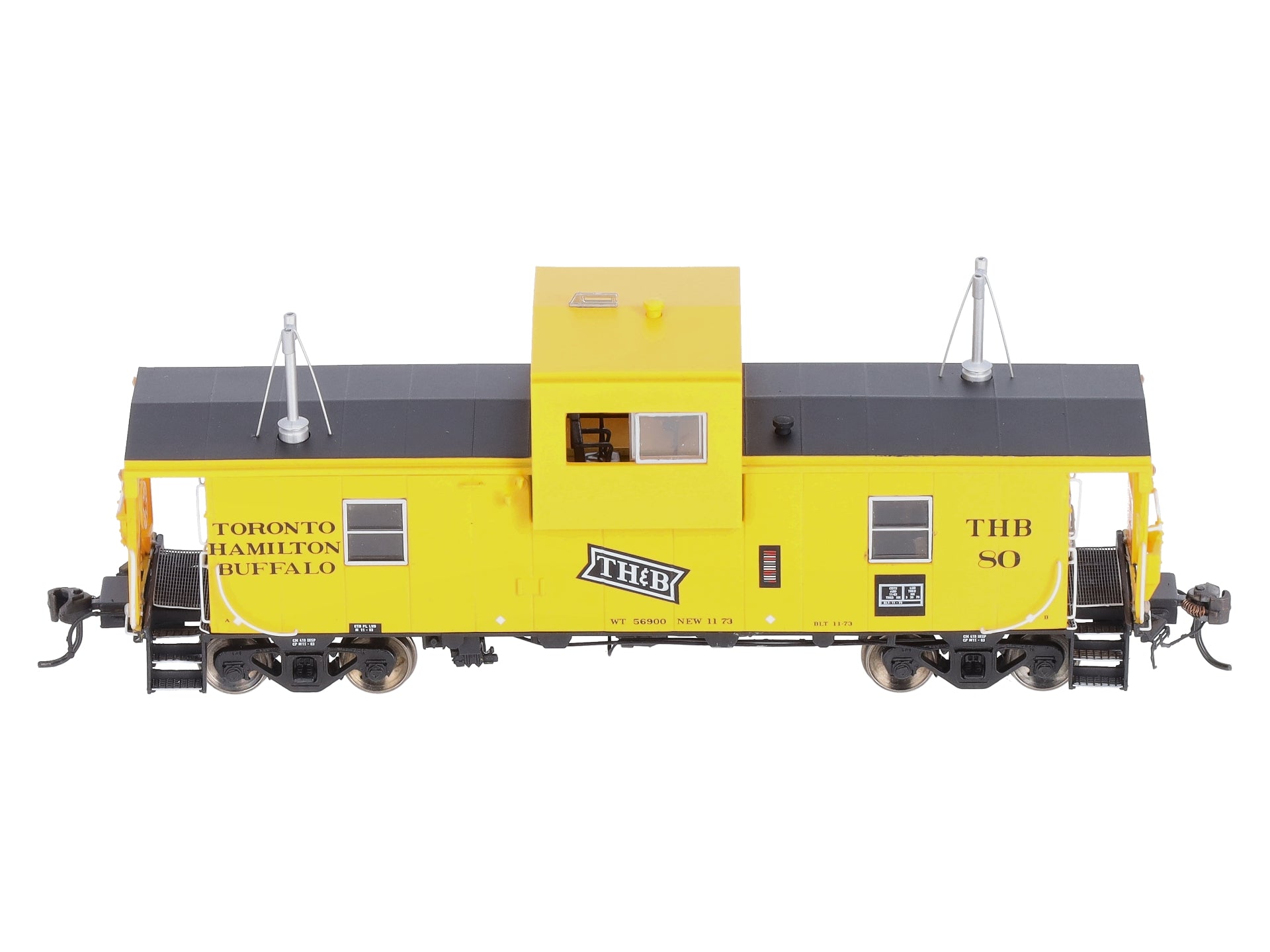 Rapido Trains 110074 HO Toronto, Hamilton & Buffalo Wide-Vision Caboose #80