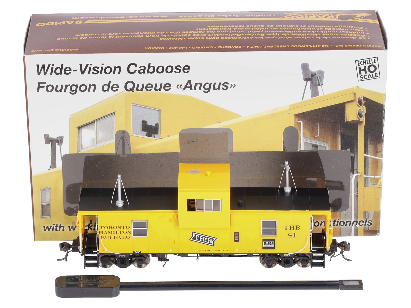 Rapido Trains 110075 HO Toronto, Hamilton & Buffalo Wide-Vision Caboose #81