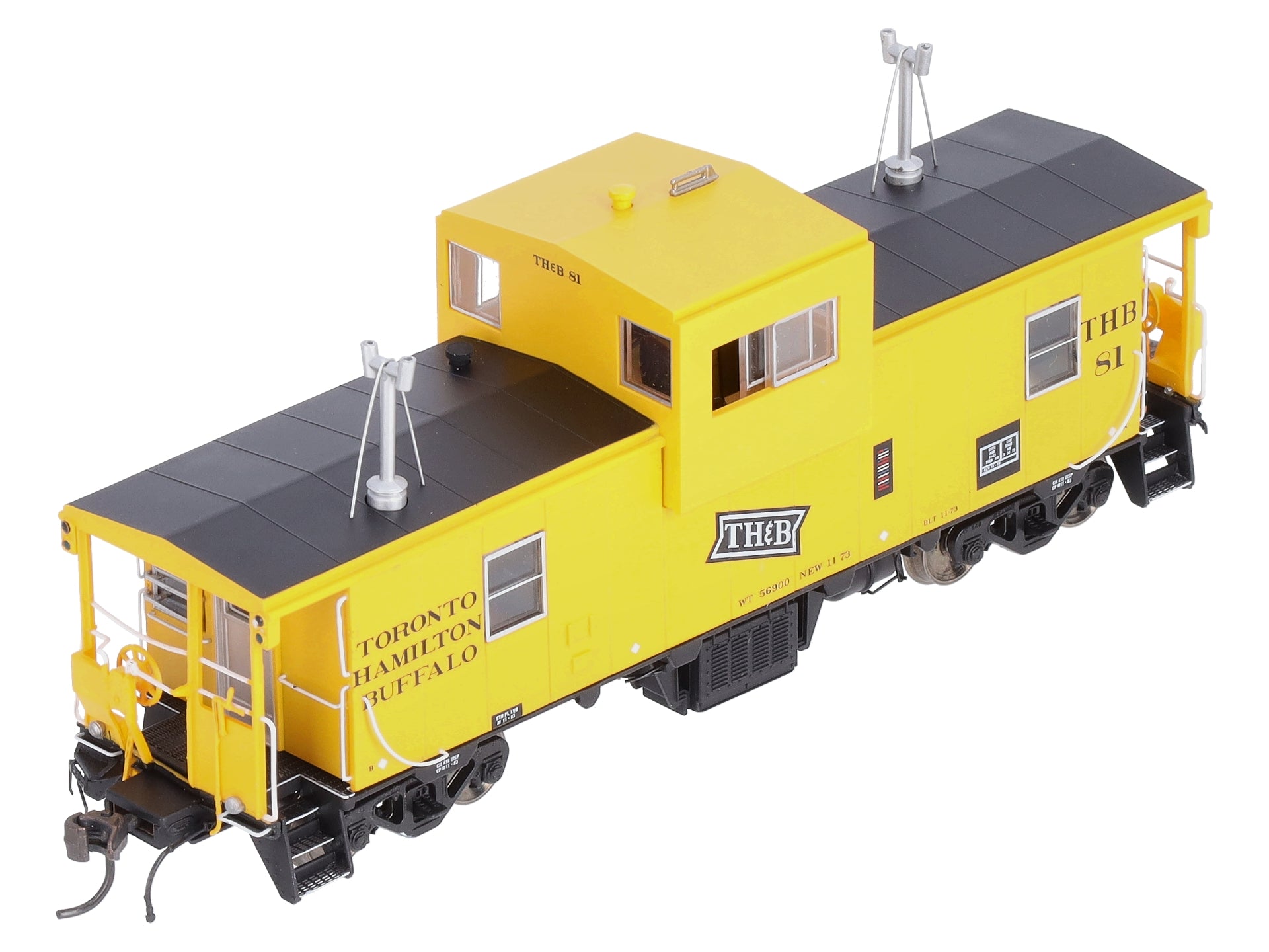 Rapido Trains 110075 HO Toronto, Hamilton & Buffalo Wide-Vision Caboose #81