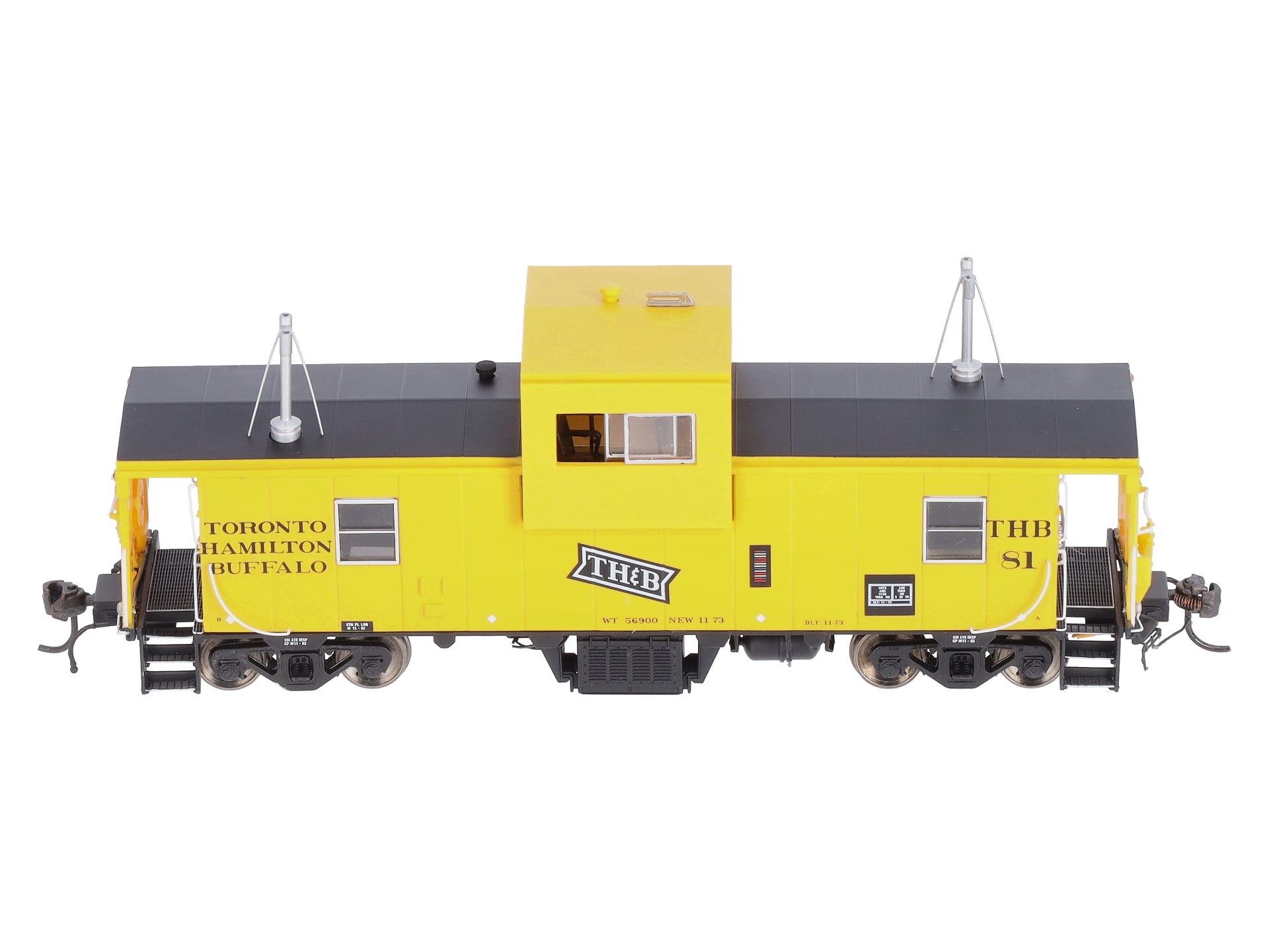 Rapido Trains 110075 HO Toronto, Hamilton & Buffalo Wide-Vision Caboose #81