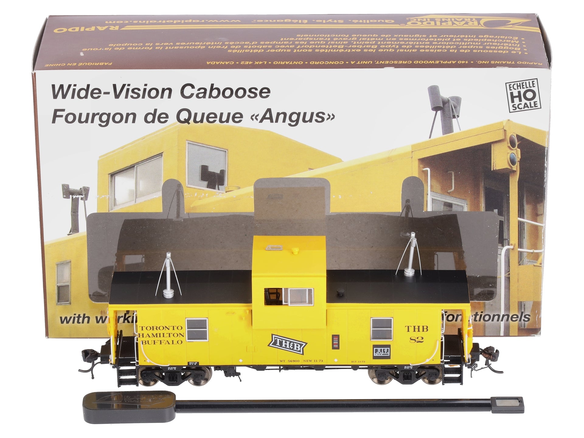Rapido Trains 110076 HO Toronto, Hamilton & Buffalo Wide-Vision Caboose #82