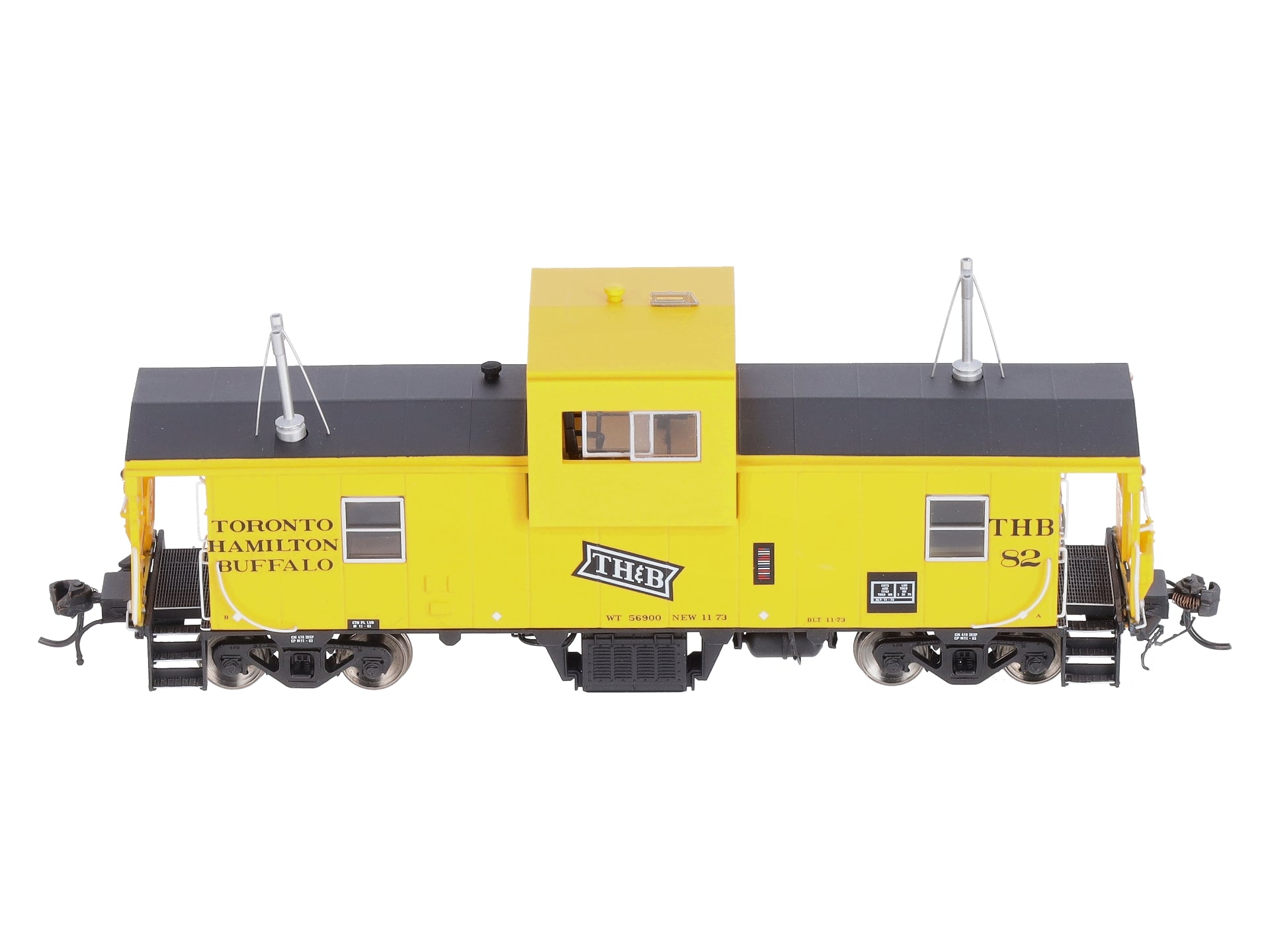 Rapido Trains 110076 HO Toronto, Hamilton & Buffalo Wide-Vision Caboose #82