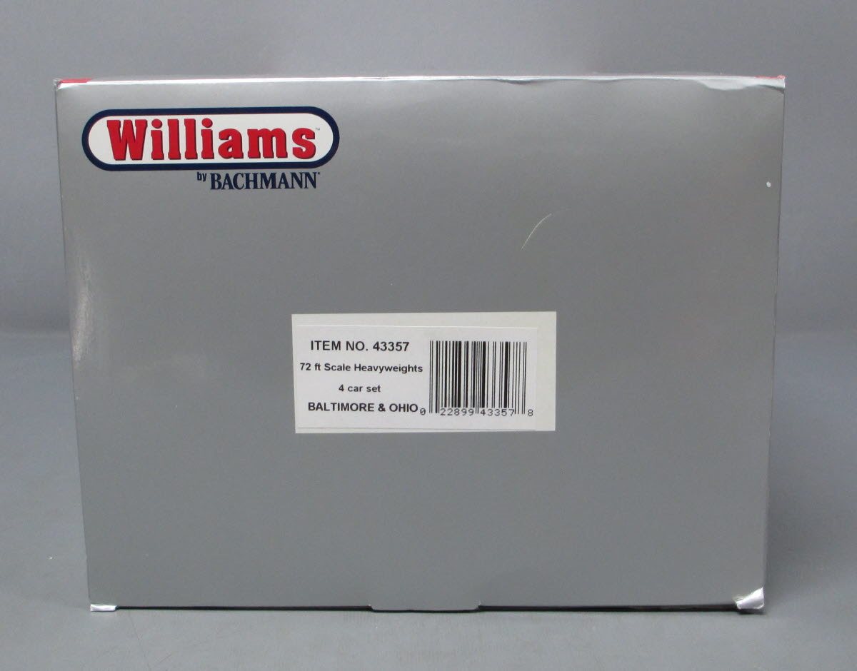 Williams 43357 B&O Capitol Limited 72' Heavyweight Passenger Cars (Set of 4)
