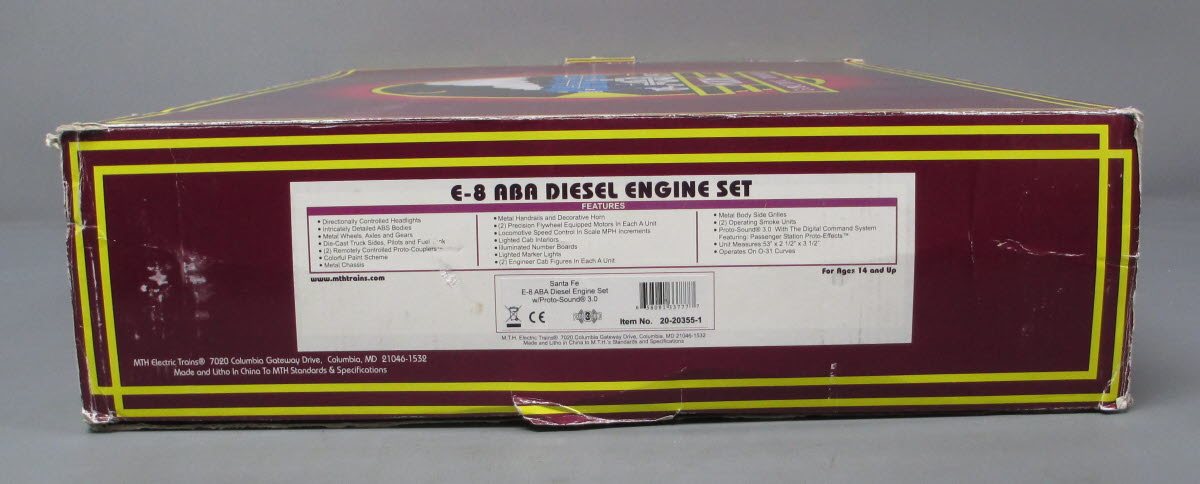 MTH 20-20355-1 Santa Fe E-8 ABA Diesel Engine Set w/Proto-Sound 3.0 #80/81/80A