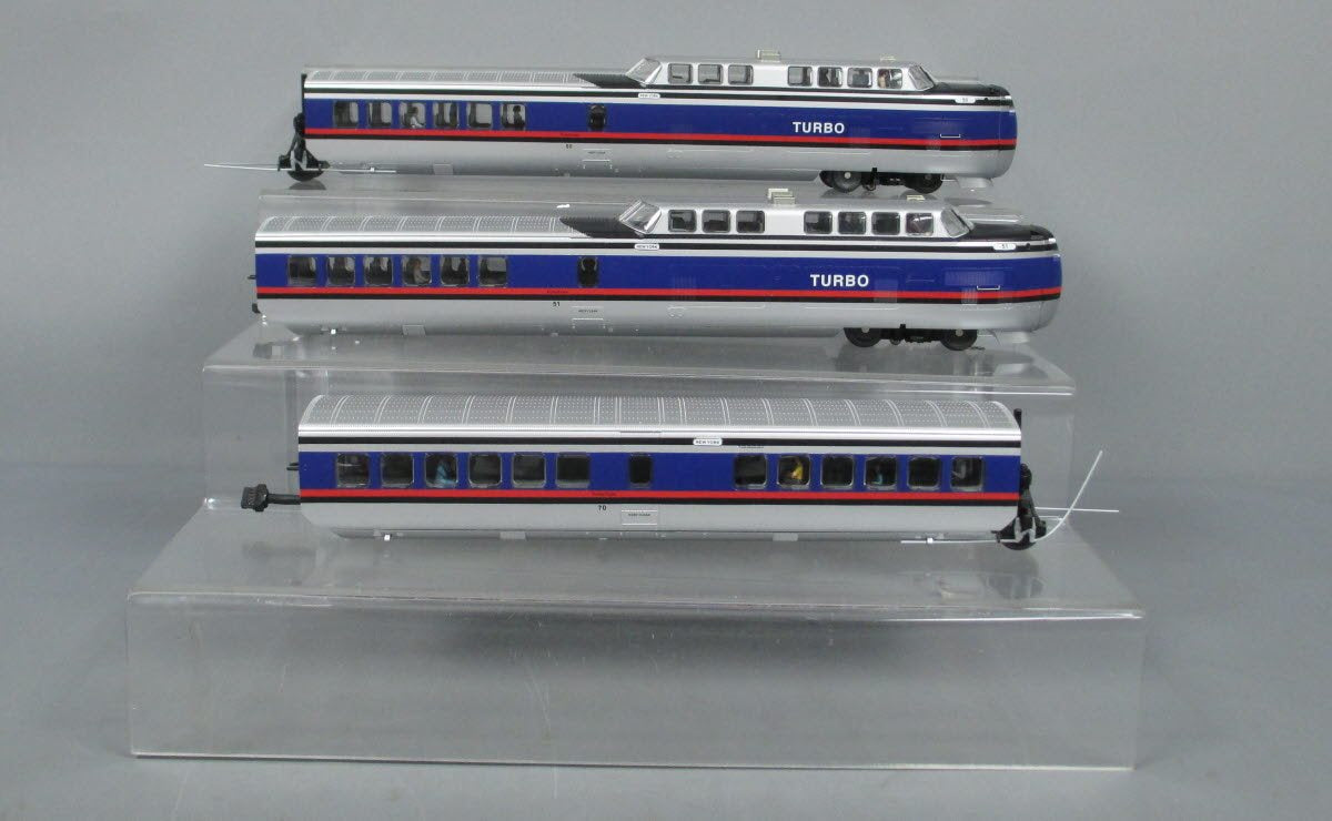 MTH 20-20037-1 O Gauge Penn Central Turbotrain Passenger Train Set with PS3.0