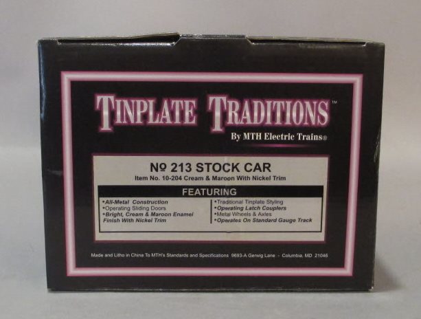 MTH 10-204 Std. Gauge Tinplate Stock Car #213