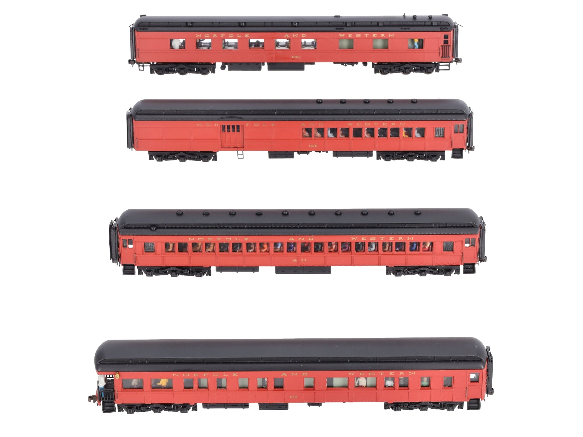 Bachmann AA89410 HO Norfolk & Western Heavyweight Passenger Cars (Set of 4)