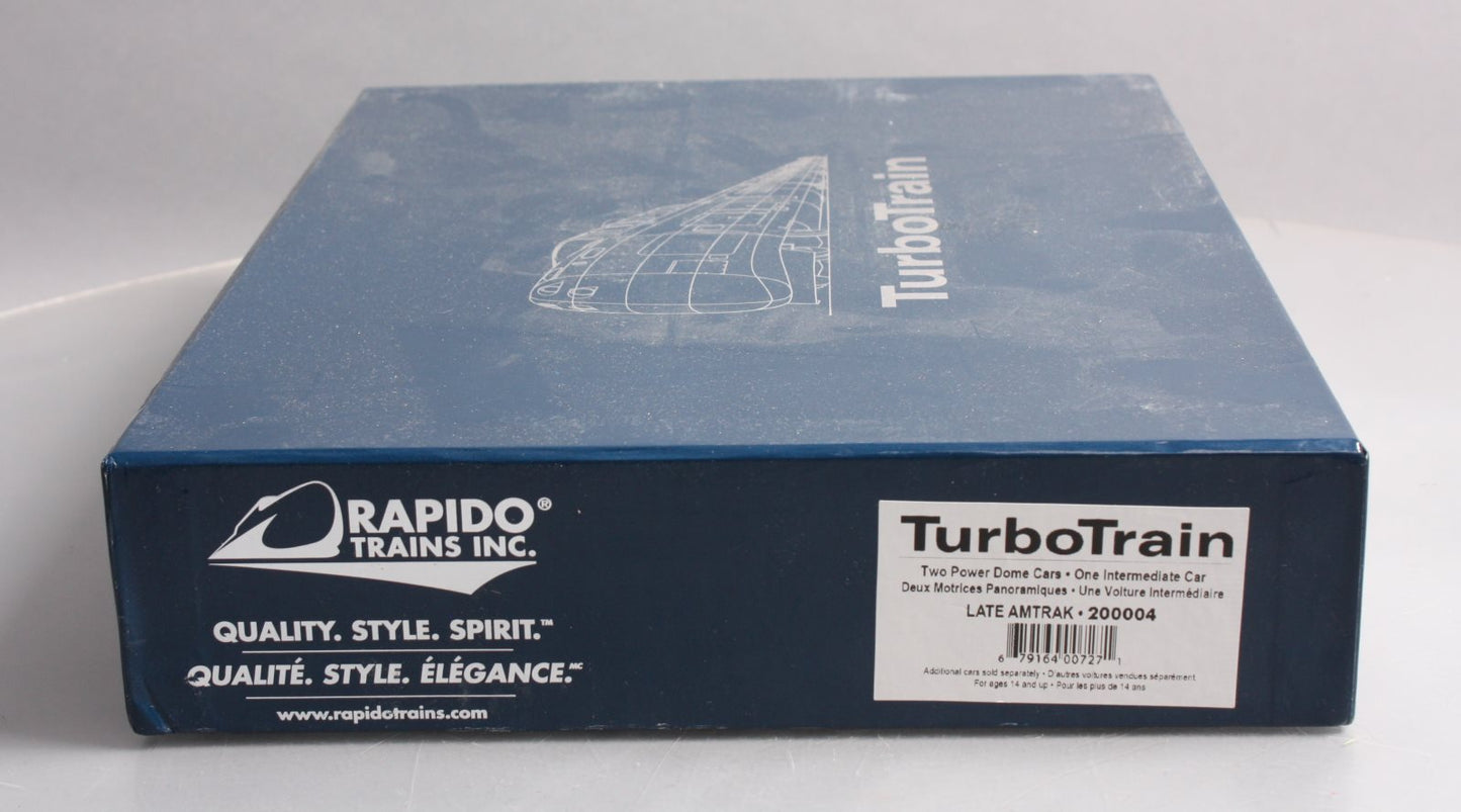 Rapido Trains 200004 Amtrak TurboTrain Late HO Gauge Diesel Passenger Train Set