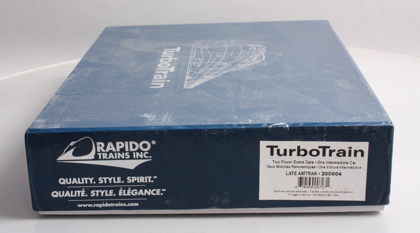 Rapido Trains 200004 Amtrak TurboTrain Late HO Gauge Diesel Passenger Train Set