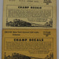 Champ Decals 100X-103 O Gauge Locomotive Decal Envelopes (Pack of 16)