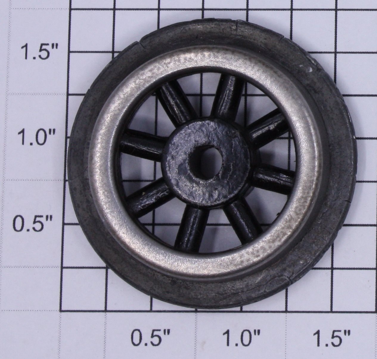 Bowser 49033 O & Standard Gauge Black Spoked 1-11/16 Std / O Electric Pony Wheel
