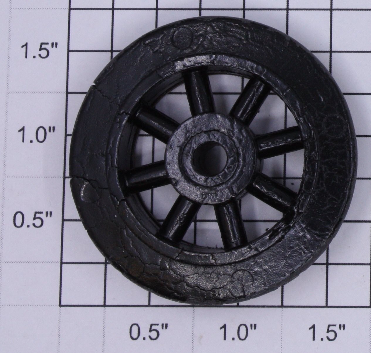 Bowser 49033 O & Standard Gauge Black Spoked 1-11/16 Std / O Electric Pony Wheel