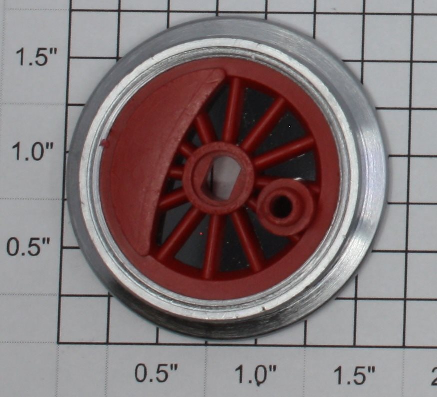 LGB 1001X-101 Red Spoke Drive Wheel with Long 1/8