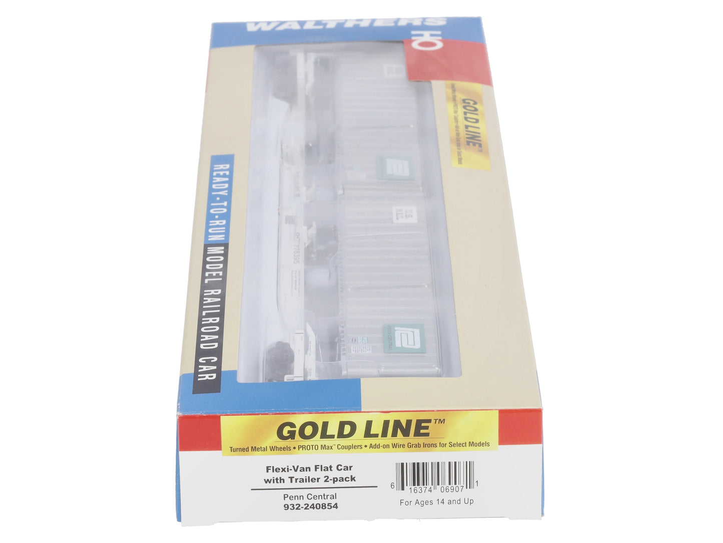 Walthers 932-240854 HO PC Gold Mark III Flexi-Van Flat w/Trailers (Set of 2)