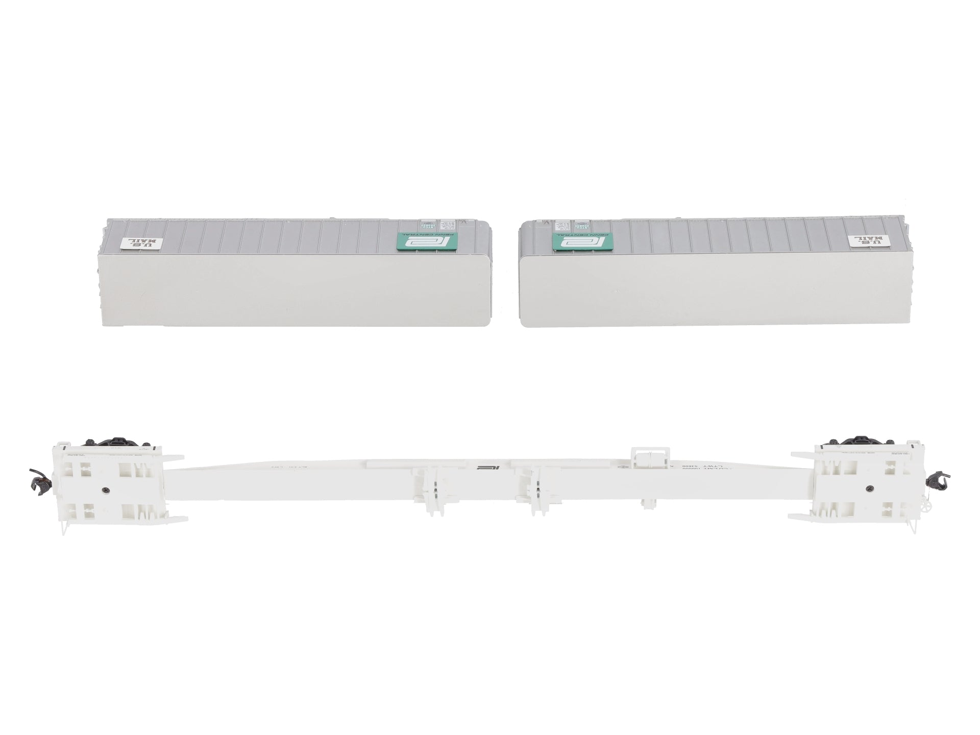 Walthers 932-240854 HO PC Gold Mark III Flexi-Van Flat w/Trailers (Set of 2)