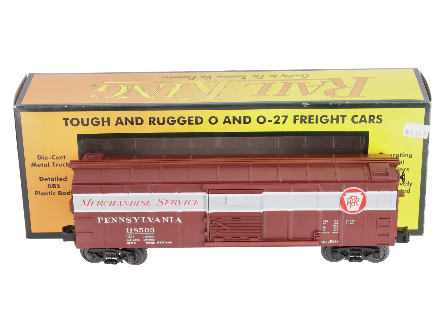 MTH 30-74821 O Pennsylvania Railroad Steel Boxcar