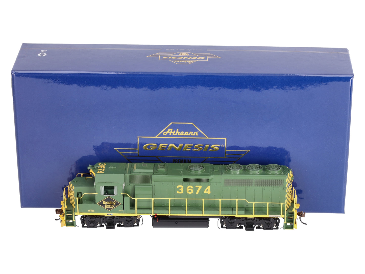 Athearn G64591 HO Reading GP40-2 Diesel Locomotive #3674
