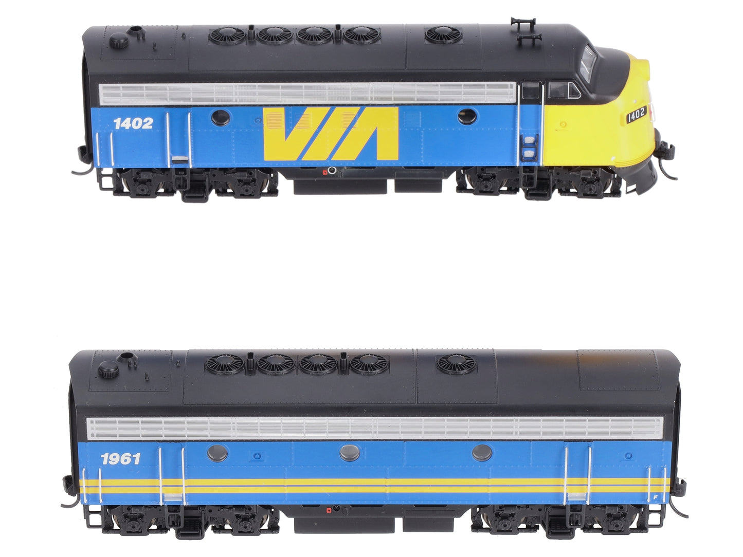 Walthers 910-19937 HO VIA Rail Canada EMD F7 A-B Set Diesel Loco #1402/#1961