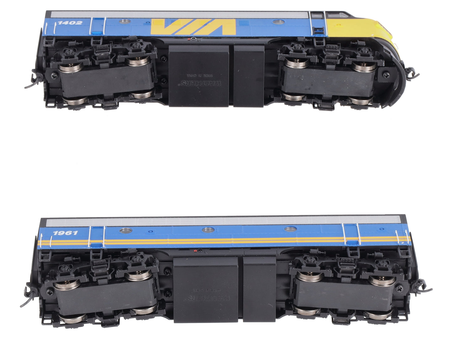 Walthers 910-19937 HO VIA Rail Canada EMD F7 A-B Set Diesel Loco #1402/#1961