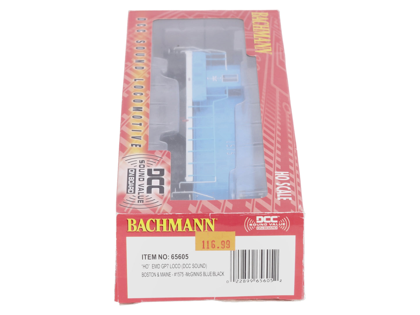 Bachmann 65605 HO Scale B&M GP7 Diesel Locomotive #1575 w/ DCC & Sound