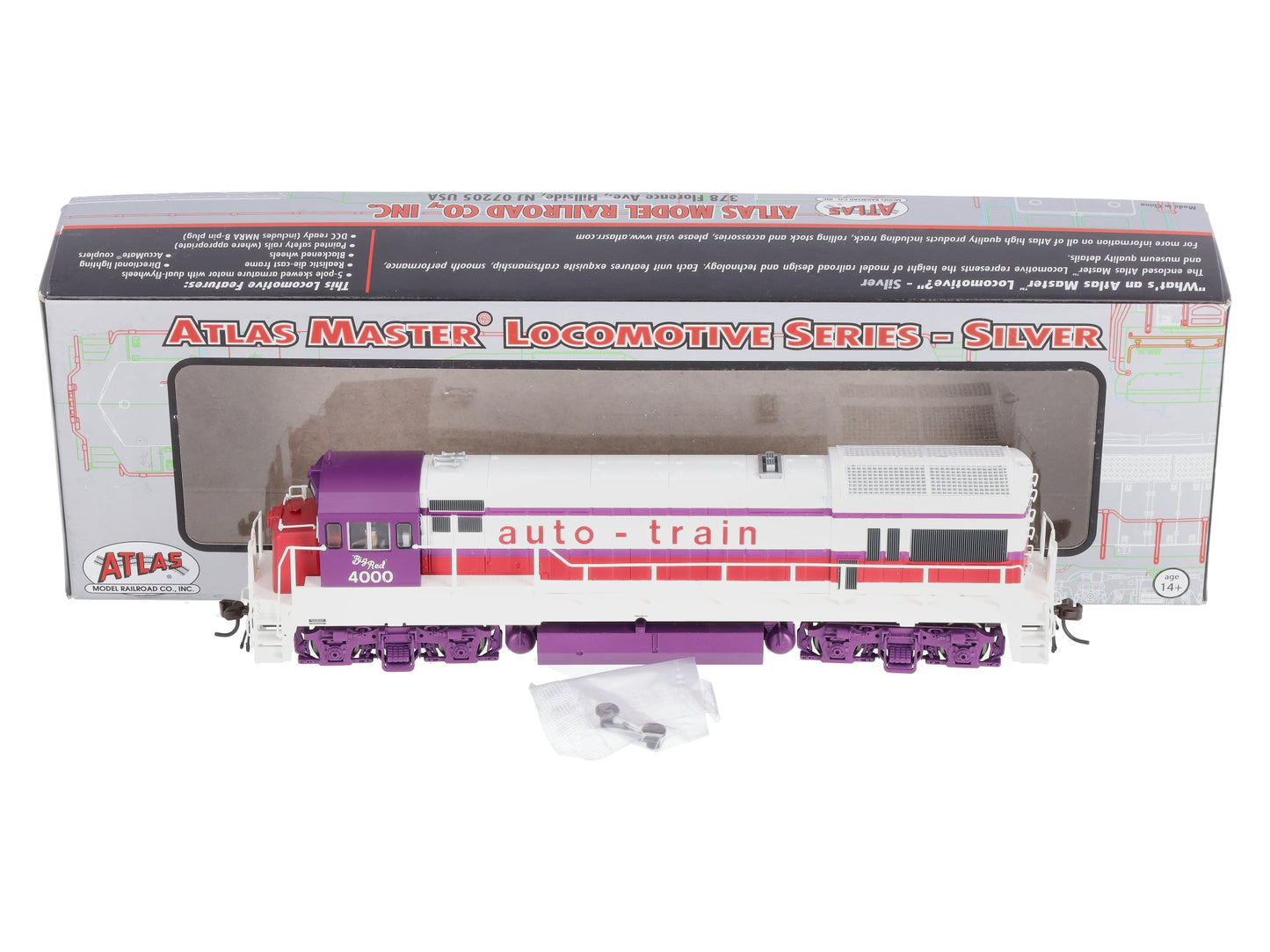 Atlas 10002328 HO Auto Train Silver U36B Diesel Locomotive #4000