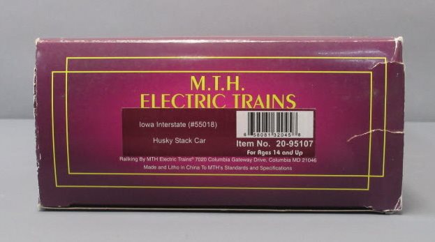 MTH 20-95107 O Gauge Iowa Interstate Husky Stack Car #55018