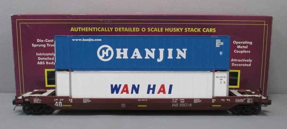 MTH 20-95107 O Gauge Iowa Interstate Husky Stack Car #55018