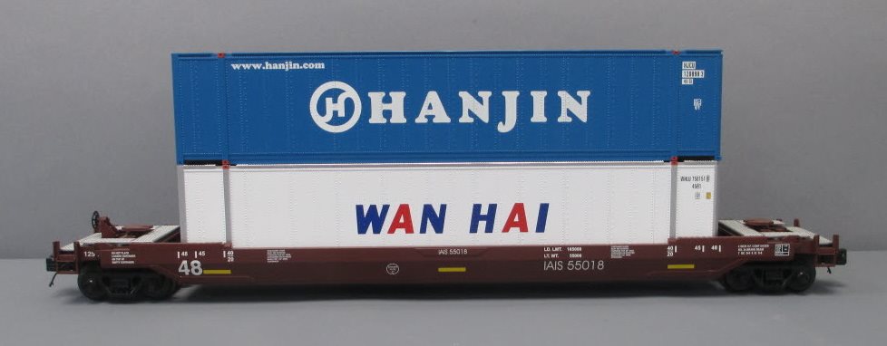 MTH 20-95107 O Gauge Iowa Interstate Husky Stack Car #55018