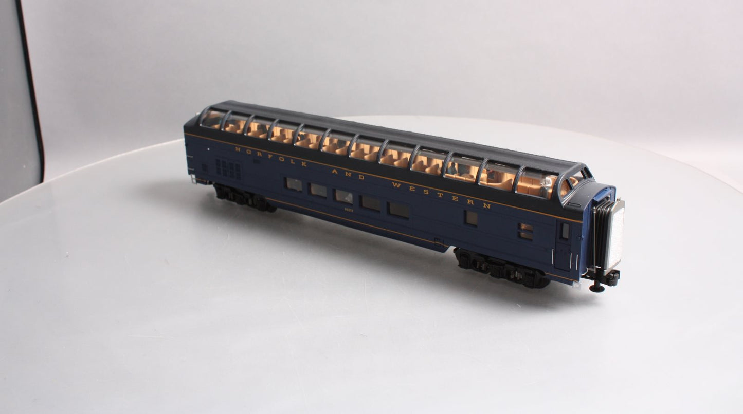 MTH 20-67245 O Gauge Norfolk & Western 70' Streamlined Full Length Vista Dome