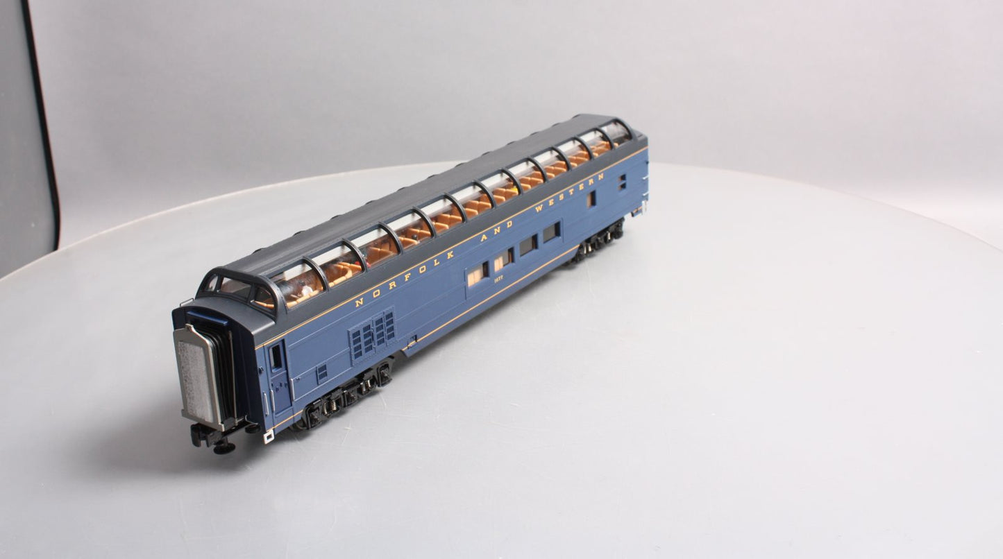 MTH 20-67245 O Gauge Norfolk & Western 70' Streamlined Full Length Vista Dome