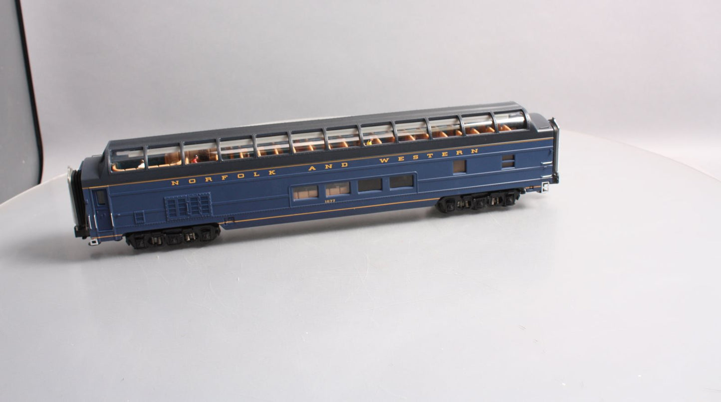 MTH 20-67245 O Gauge Norfolk & Western 70' Streamlined Full Length Vista Dome