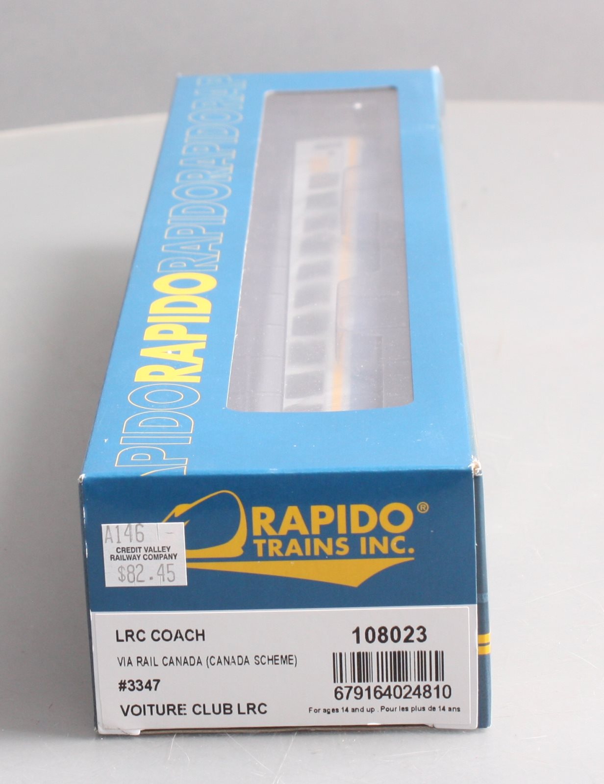 Rapido Trains 108025 HO VIA Streamlined LRC Coach #3360