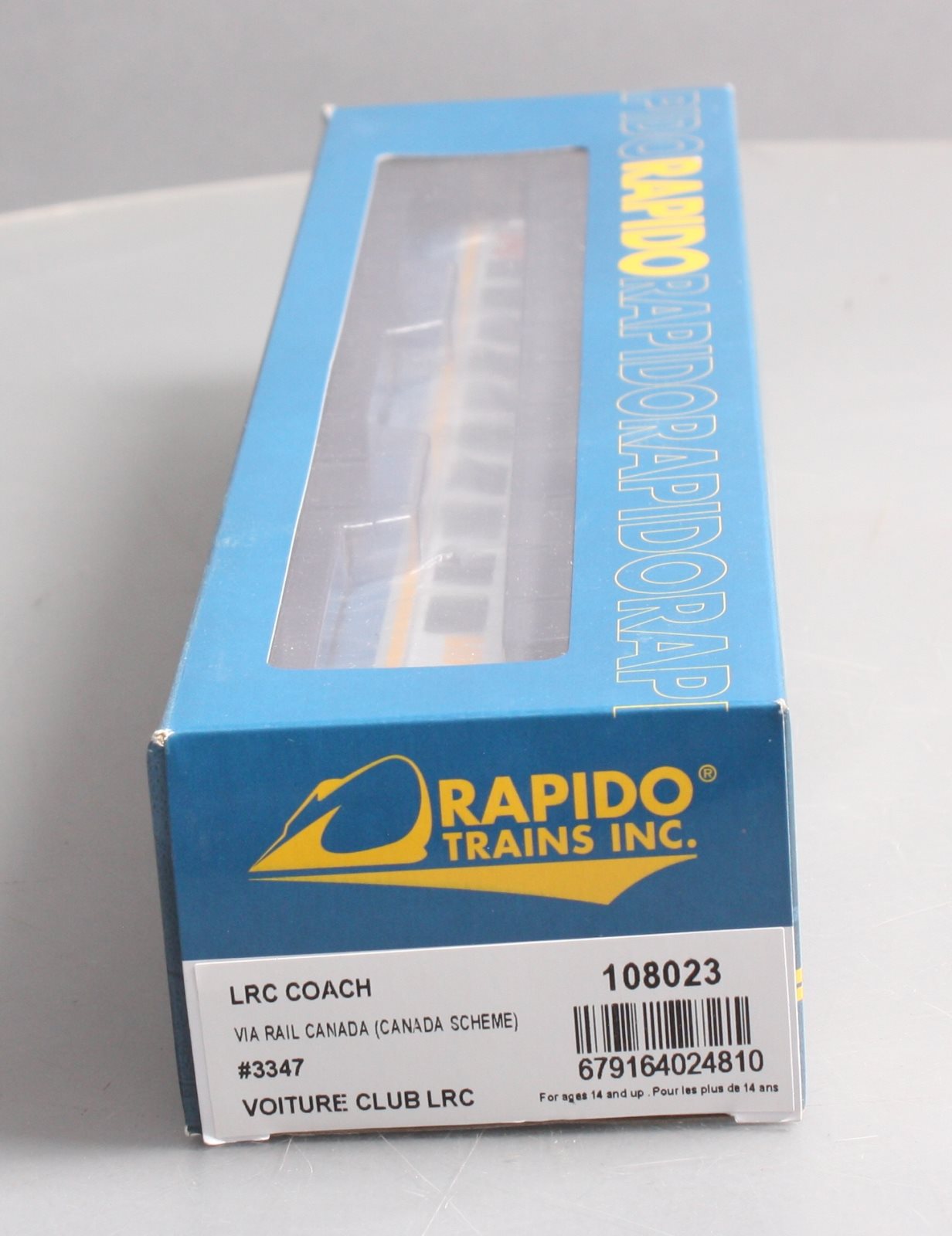Rapido Trains 108025 HO VIA Streamlined LRC Coach #3360