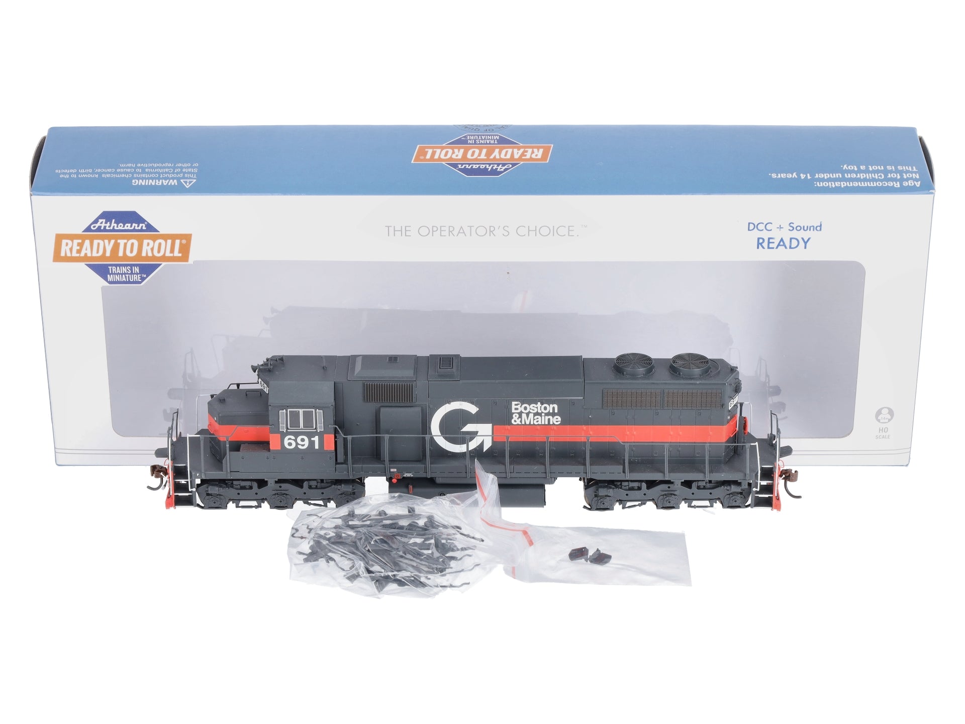 Athearn 64373 HO Guilford/B&M RTR SD39 Diesel Locomotive #691