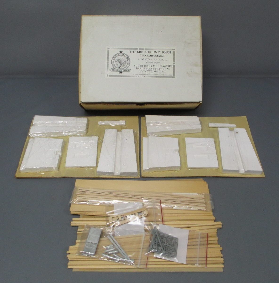 South River Model Works 225 HO Two Extra Stalls Brick Roundhouse Building Kit