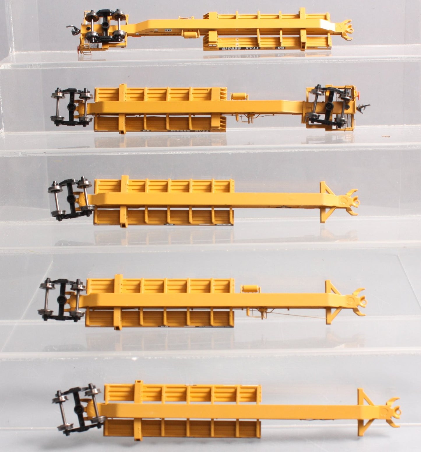 Bowser 40551 HO Scale TTAX Trinity 5-Unit Spine Car Set #555015