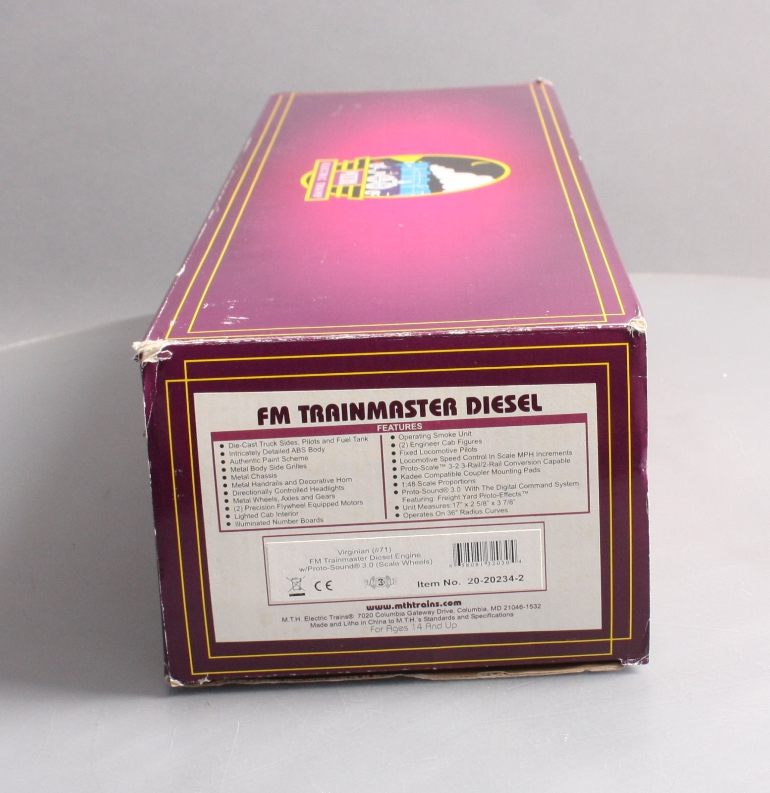 MTH 20-20234-2 O Virginian FM Trainmaster Diesel Engine #71 w/PS2 (2-Rail)