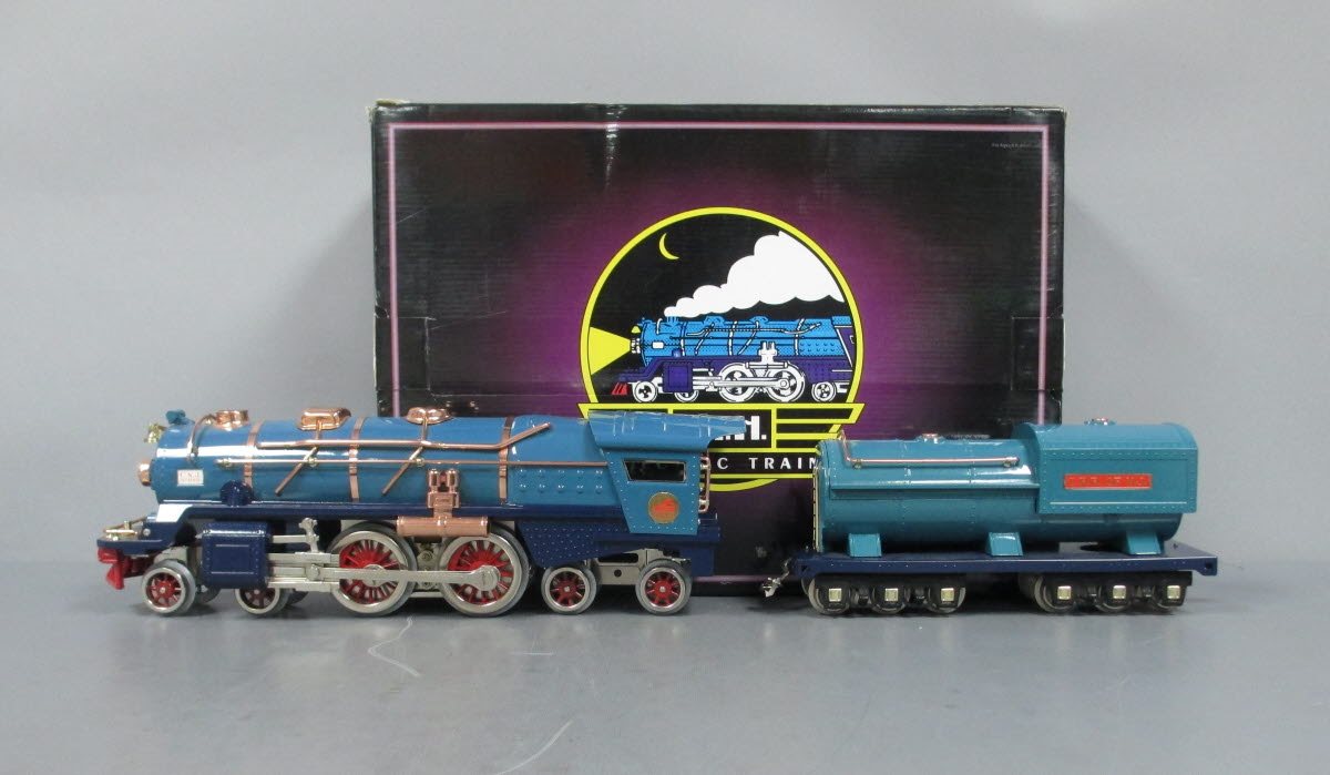 MTH 10-1248-0 400E Tinplate Steam Engine (Traditional) (Two-Tone Blue w/Brass)
