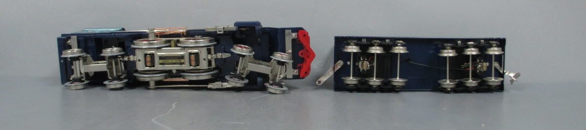 MTH 10-1248-0 400E Tinplate Steam Engine (Traditional) (Two-Tone Blue w/Brass)