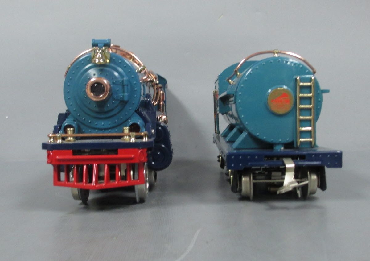 MTH 10-1248-0 400E Tinplate Steam Engine (Traditional) (Two-Tone Blue w/Brass)
