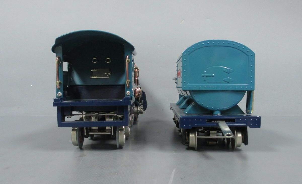 MTH 10-1248-0 400E Tinplate Steam Engine (Traditional) (Two-Tone Blue w/Brass)