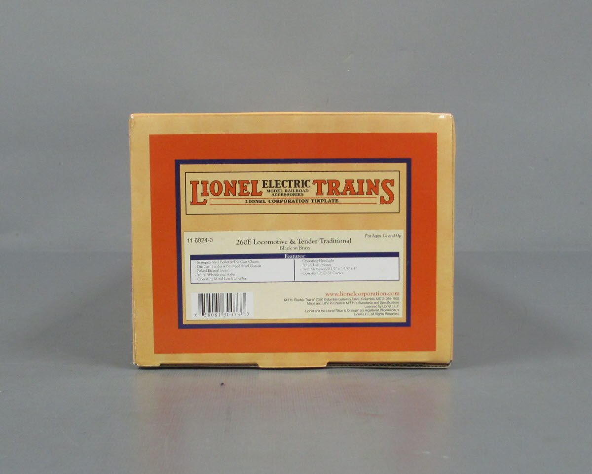 Lionel 11-6024-0 Traditional Tinplate Steam Engine & Tender #260E