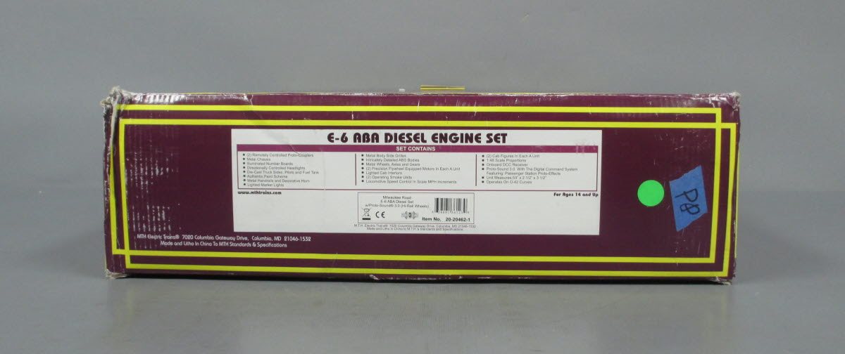MTH 20-20462-1 Milwaukee Road E-6 ABA Diesel Engine Set With PS 3.0 #15A/15B/55B