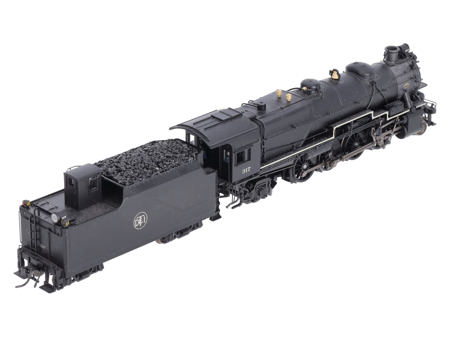 Broadway Limited 4048 HO DT&I 2-8-2 Steam Locomotive & Tender #317 DC/DCC